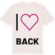 Vintage White t-shirt med Jag älskar Back t-shirt stort tryck