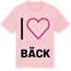 Pink Cotton t-shirt med Jag älskar Bäck t-shirt stort tryck