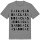Mid Heather Gray t-shirt med Backasand ordlek t-shirt
