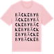 Pink Cotton t-shirt med Bäckeby ordlek t-shirt