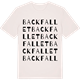 Vintage White t-shirt med Backfallet ordlek t-shirt