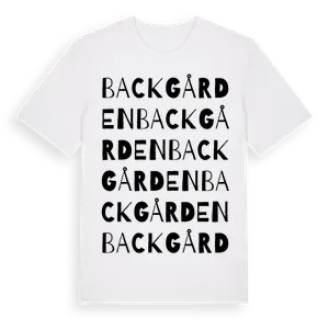 Backgården ordlek t-shirt – ekologisk bomull t-shirt från Pinshirt