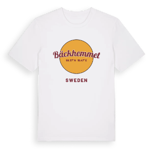 Bäckhemmet cirkel t-shirt – ekologisk bomull t-shirt från Pinshirt