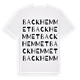 White t-shirt med Backhemmet ordlek t-shirt