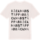 Vintage White t-shirt med Bäckmanstäppan ordlek t-shirt