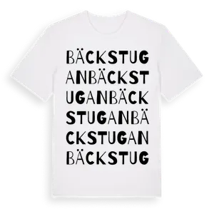Bäckstugan ordlek t-shirt – ekologisk bomull t-shirt från Pinshirt
