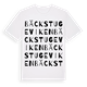 White t-shirt med Bäckstugeviken ordlek t-shirt
