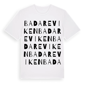 Badareviken ordlek t-shirt – ekologisk bomull t-shirt från Pinshirt