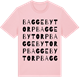 Pink Cotton t-shirt med Baggebytorp ordlek t-shirt