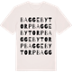 Vintage White t-shirt med Baggebytorp ordlek t-shirt