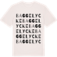 Vintage White t-shirt med Baggelycke ordlek t-shirt