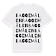 White t-shirt med Baggemålen ordlek t-shirt