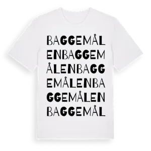 Baggemålen ordlek t-shirt – ekologisk bomull t-shirt från Pinshirt