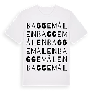 Baggemålen ordlek t-shirt – ekologisk bomull t-shirt från Pinshirt