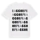 White t-shirt med Baggorp ordlek t-shirt