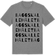 Mid Heather Gray t-shirt med Baggskallehålet ordlek t-shirt