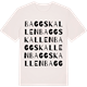Vintage White t-shirt med Baggskallen ordlek t-shirt