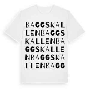 Baggskallen ordlek t-shirt – ekologisk bomull t-shirt från Pinshirt