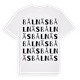 White t-shirt med Bålnäs ordlek t-shirt