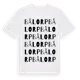White t-shirt med Bålorp ordlek t-shirt