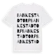 White t-shirt med Bankestadtorp ordlek t-shirt