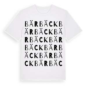 Bärbäck ordlek t-shirt – ekologisk bomull t-shirt från Pinshirt
