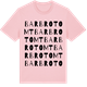 Pink Cotton t-shirt med Barbrotomt ordlek t-shirt