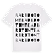 White t-shirt med Barbrotomt ordlek t-shirt