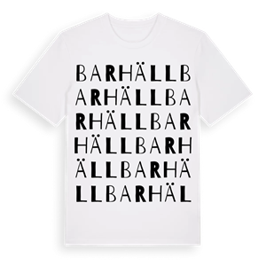 Barhäll ordlek t-shirt – ekologisk bomull t-shirt från Pinshirt