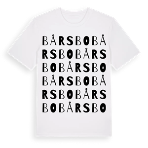 Bårsbo ordlek t-shirt – ekologisk bomull t-shirt från Pinshirt