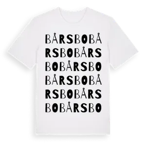 Bårsbo ordlek t-shirt – ekologisk bomull t-shirt från Pinshirt