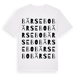 Bärsebo ordlek t-shirt – ekologisk bomull t-shirt från Pinshirt