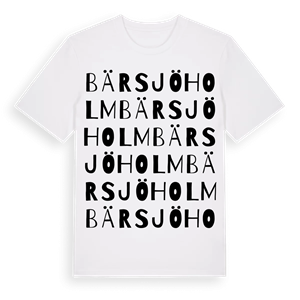 Bärsjöholm ordlek t-shirt – ekologisk bomull t-shirt från Pinshirt