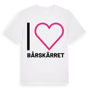 Jag älskar Bårskärret t-shirt stort tryck – ekologisk bomull t-shirt från Pinshirt