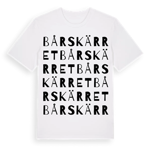 Bårskärret ordlek t-shirt – ekologisk bomull t-shirt från Pinshirt