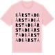 Pink Cotton t-shirt med Bårstad ordlek t-shirt