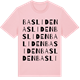 Pink Cotton t-shirt med Basliden ordlek t-shirt