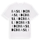 White t-shirt med Basliden ordlek t-shirt