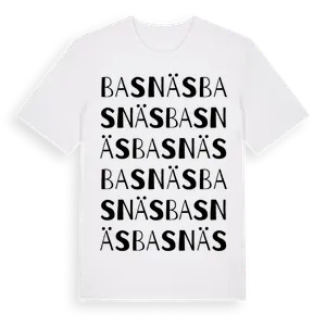 Basnäs ordlek t-shirt – ekologisk bomull t-shirt från Pinshirt