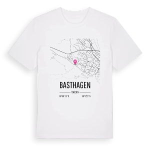 Basthagen karta t-shirt – ekologisk bomull t-shirt från Pinshirt