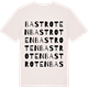 Vintage White t-shirt med Bastroten ordlek t-shirt