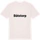 Vintage White t-shirt med Båtstorp fetstil t-shirt