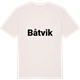Vintage White t-shirt med Båtvik fetstil t-shirt