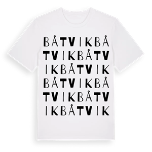 Båtvik ordlek t-shirt – ekologisk bomull t-shirt från Pinshirt