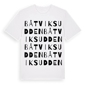 Båtviksudden ordlek t-shirt – ekologisk bomull t-shirt från Pinshirt