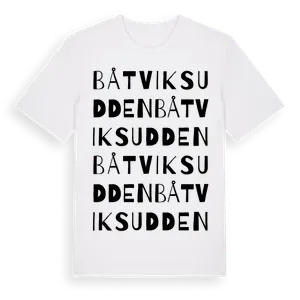Båtviksudden ordlek t-shirt – ekologisk bomull t-shirt från Pinshirt