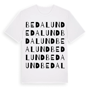 Bedalund ordlek t-shirt – ekologisk bomull t-shirt från Pinshirt