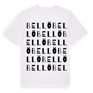 Bellö ordlek t-shirt – ekologisk bomull t-shirt från Pinshirt