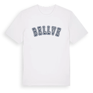 Bellve college t-shirt – ekologisk bomull t-shirt från Pinshirt