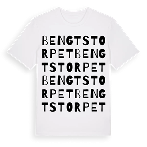 Bengtstorpet ordlek t-shirt – ekologisk bomull t-shirt från Pinshirt